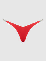 Krystal Clear Strap Thong Coral Orange