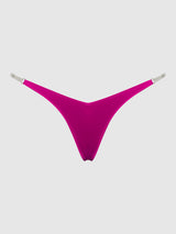 Krystal Clear Strap Thong Fuchsia Pink