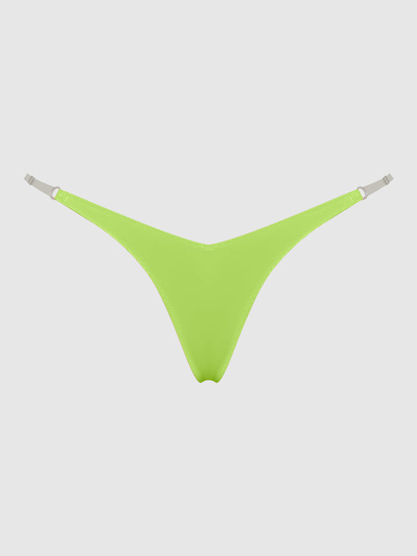 House of Desire Krystal Clear Strap Thong Lime