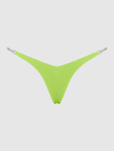 House of Desire Queen Krystal Clear Strap Thong Lime