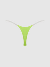 Krystal Clear Strap Thong Lime