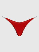 Krystal Rhinestone Side G-String Red