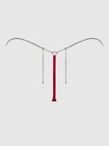 Krystal Rhinestone Side G-String Red