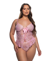Roma Confidential Queen Plus Lace Essentials Cami 2-Piece Set Pink