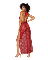 Dreamgirl Lace halter gown with matching G-string