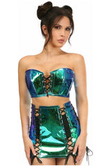 Daisy Corsets Lavish 2 PC Holo Bustier & Skirt Set