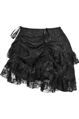 Daisy Corsets Lavish 2 PC Lt Pink Brocade Corset & Black Lace Skirt Set
