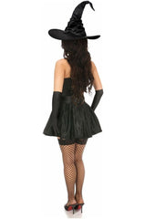 Lavish 4 PC Black Lace Witch Corset Costume - Daisy Corsets