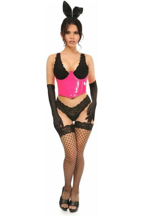 Daisy Corsets Lavish 4 PC Pink PVC Bunny Corset Costume