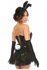 Lavish 4 PC Sexy Black Bunny Costume - Daisy Corsets