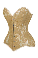 Daisy Corsets Lavish Beige Lace Overbust Corset Sweetheart Neckline Busk Closure