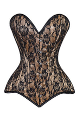 Daisy Corsets Lavish Lace Overbust Corset Sweetheart Neckline Busk Closure