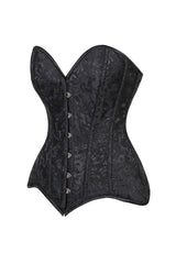 Daisy Corsets Lavish Black Brocade Overbust Corset W/Busk Closure