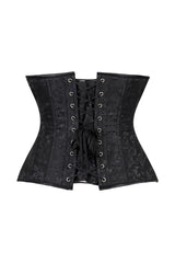 Daisy Corsets Lavish Black Brocade Waist Cincher Under Bust Corset w/Front Busk Closure