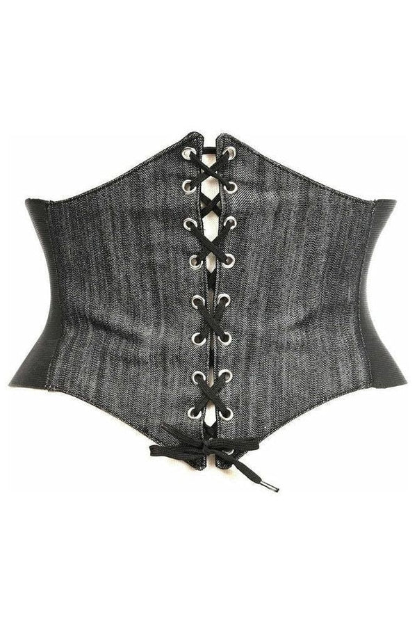 Daisy Corsets Lavish Black Denim Corset Belt Cincher