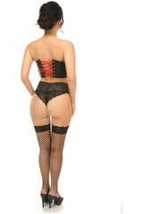 Daisy Corsets Lavish Black Faux Leather Lace-Up Bustier