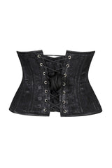 Lavish Black Lace Mini Cincher Underbust Corset Waist Cincher Busk Closure - Daisy Corsets