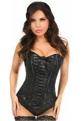Lavish Black Lace - Up Overbust Corset w/Black Lace - Daisy Corsets