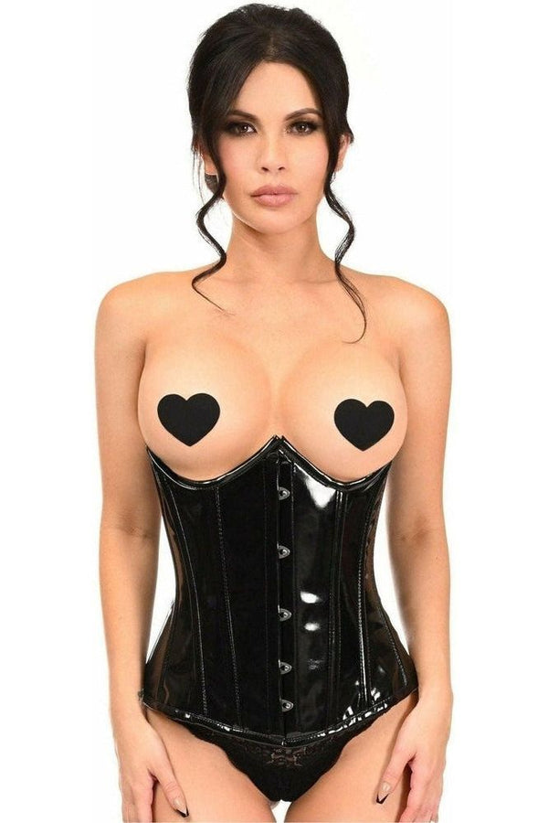 Daisy Corsets Lavish Black Patent PVC Underwire Underbust Corset