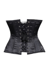 Daisy Corsets Lavish Black Satin Underbust Corset Waist Cincher Busk Closure