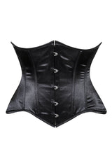 Daisy Corsets Lavish Black Satin Underbust Corset Waist Cincher Busk Closure