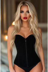 Daisy Corsets Lavish Black Velvet Overbust Corset