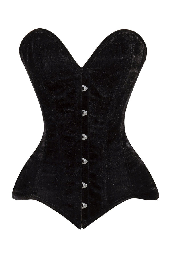 Daisy Corsets Lavish Velvet Overbust Corset Sweetheart Neckline Busk Closure