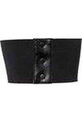 Lavish Black w/Black Lace Overlay Corset Belt Cincher - Daisy Corsets