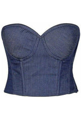 Daisy Corsets Lavish Denim Underwire Bustier