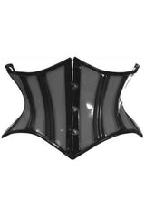 Daisy Lavish Clear Black Curvy Cut Mini Cincher Corset