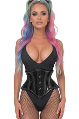 Daisy Lavish Clear Black Curvy Cut Mini Cincher Corset