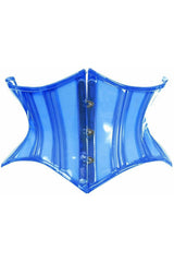 Daisy Lavish Clear Blue Curvy Cut Mini Cincher Corset