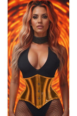 Daisy Lavish Clear Orange Curvy Cut Mini Cincher Corset