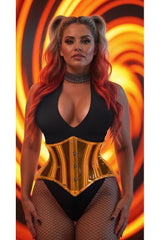 Daisy Lavish Clear Orange Curvy Cut Mini Cincher Corset