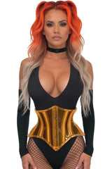Daisy Lavish Clear Orange Curvy Cut Mini Cincher Corset