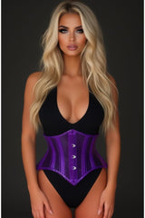 Daisy Corsets Lavish Clear Purple Curvy Cut Mini Cincher Corset