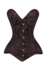 Daisy Corsets Lavish Dark Brown Lace Overbust Corset Sweetheart Neckline Busk Closure