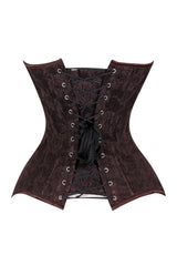 Daisy Corsets Lavish Dark Brown Lace Overbust Corset Sweetheart Neckline Busk Closure