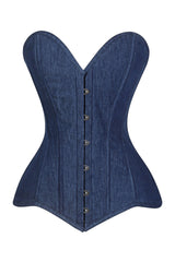 Daisy Corsets Lavish Dark Denim Overbust Corset Top