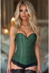 Daisy Corsets Lavish Dark Green Brocade Corset