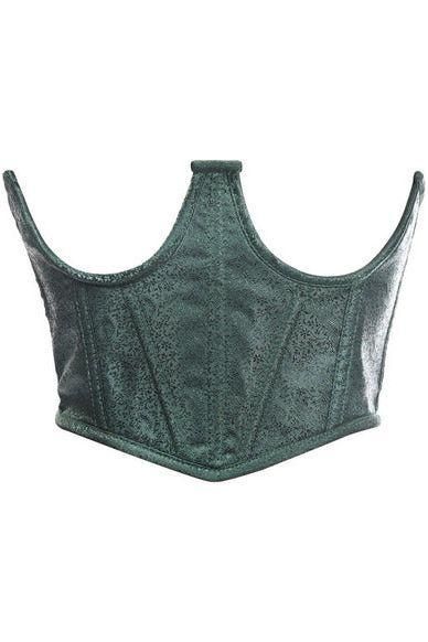 Daisy Corsets Lavish Dark Green Brocade Open Cup Waist Cincher