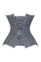 Daisy Corsets Lavish Dark Grey Lace Overbust Corset Sweetheart Neckline Busk Closure