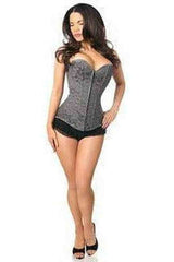 Daisy Corsets Lavish Dark Grey Lace Overbust Corset w/Zipper
