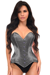 Daisy Corsets Lavish Dark Silver Overbust Corset Sweetheart Neckline Busk Closure