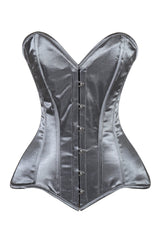 Daisy Corsets Lavish Dark Silver Overbust Corset Sweetheart Neckline Busk Closure