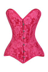 Daisy Corsets Lavish Fuchsia Lace Overbust Corset Sweetheart Neckline Busk Closure