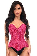 Daisy Corsets Lavish Fuchsia Lace Overbust Corset Sweetheart Neckline Busk Closure