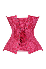 Daisy Corsets Lavish Fuchsia Lace Overbust Corset Sweetheart Neckline Busk Closure
