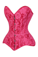 Daisy Corsets Lavish Fuchsia Lace Overbust Corset Sweetheart Neckline Busk Closure