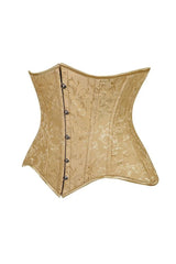 Daisy Corsets Lavish Gold Brocade Waist Cincher Under Bust Corset w/Front Busk Closure